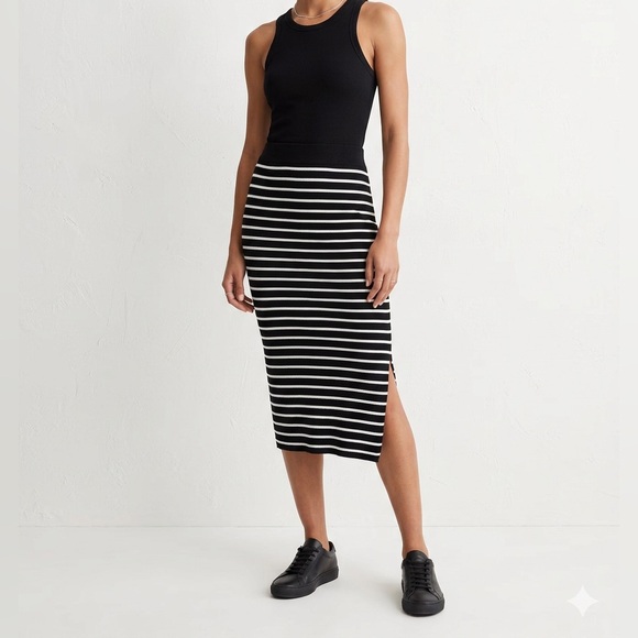 Freshman Dresses & Skirts - Freshman Black and White Striped Pencil Skirt